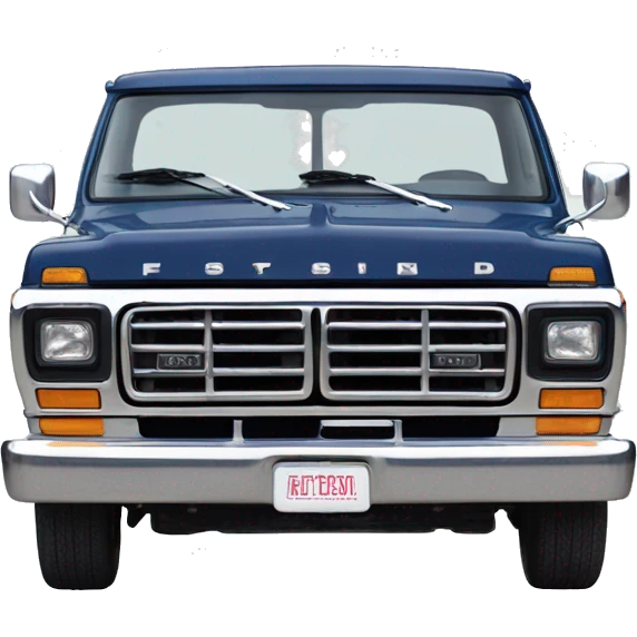 Navy blue 1979 ford truck front facing emoji