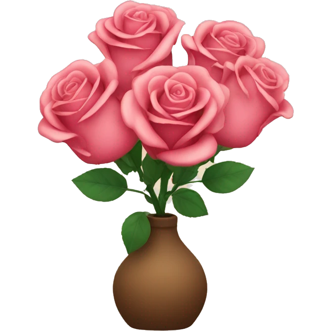 roses in a vas emoji