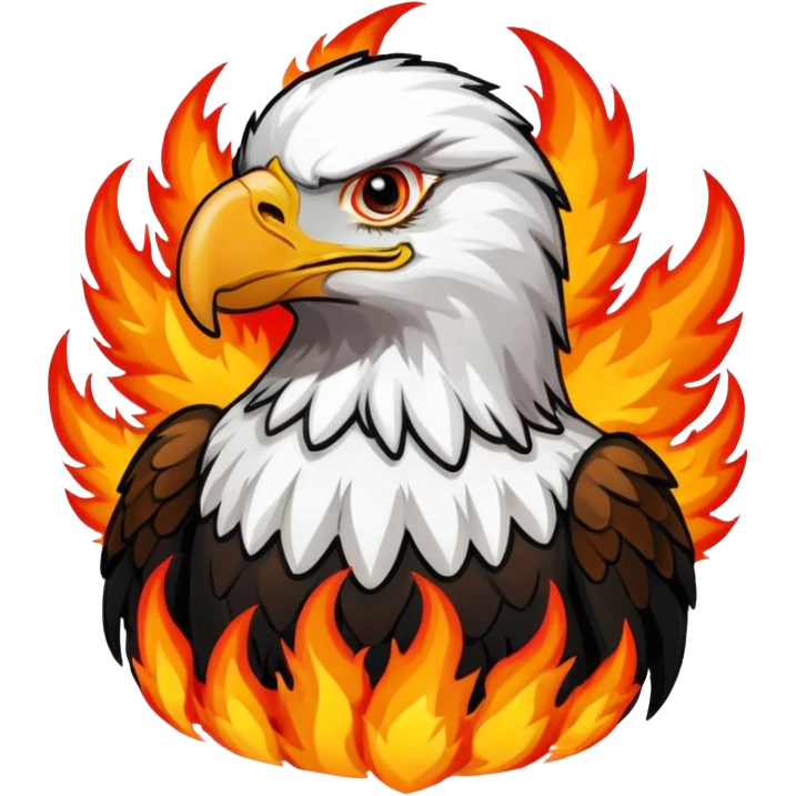 Make a egale with the fire  emoji