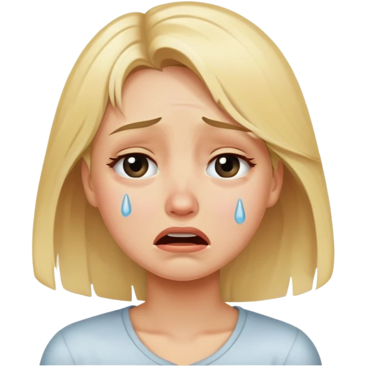 crying blonde girl  emoji