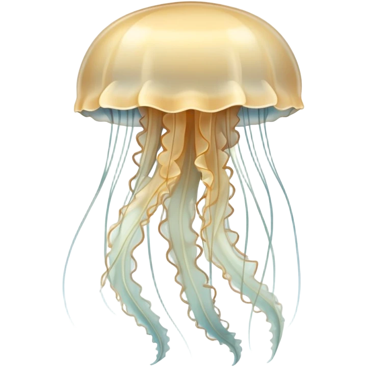 pale cream colored jellyfish with gentle bell-shaped body emoji