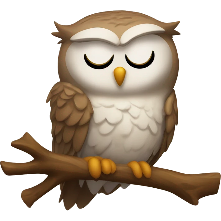 A sleeping owl emoji