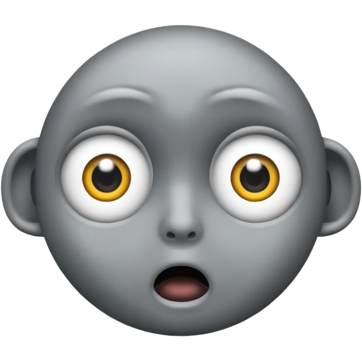 mix these two emojis 🗿😱 emoji