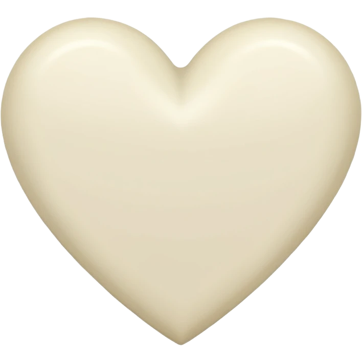 Ivory heart emoji