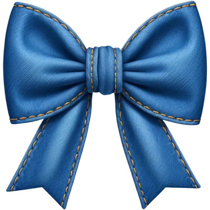Denim bow emoji