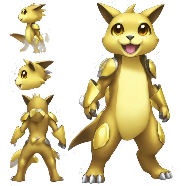 cute cool edgy shiny Digimon-Fakemon-animal full body emoji