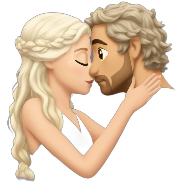 Daenerys Targaryen gives a kiss with her hand emoji