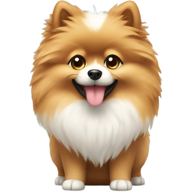Pom with heart emoji