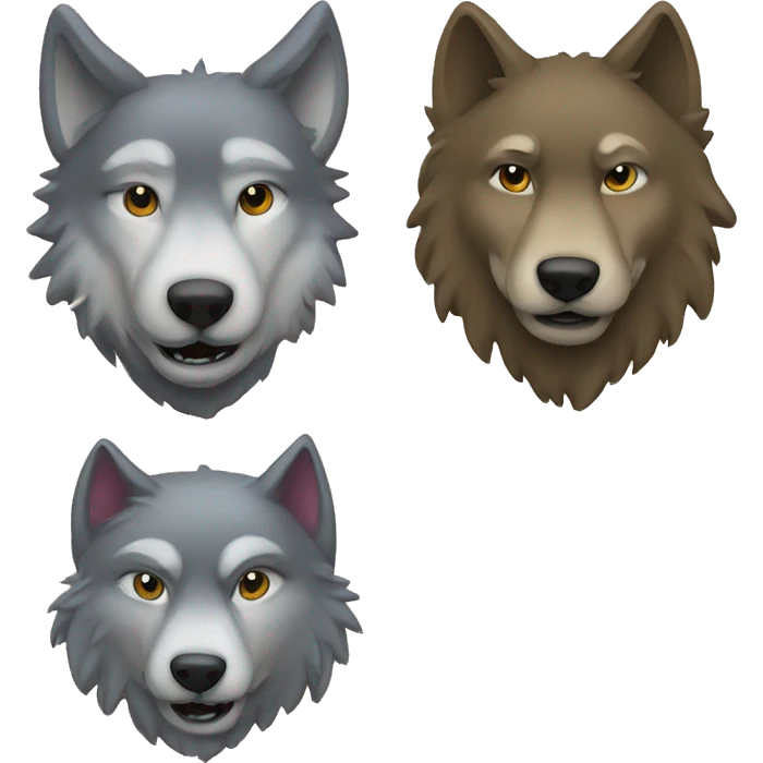 Wolf and cross emoji