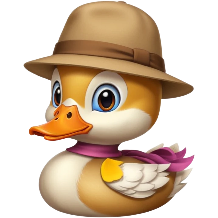 утка в шляпке beige emoji