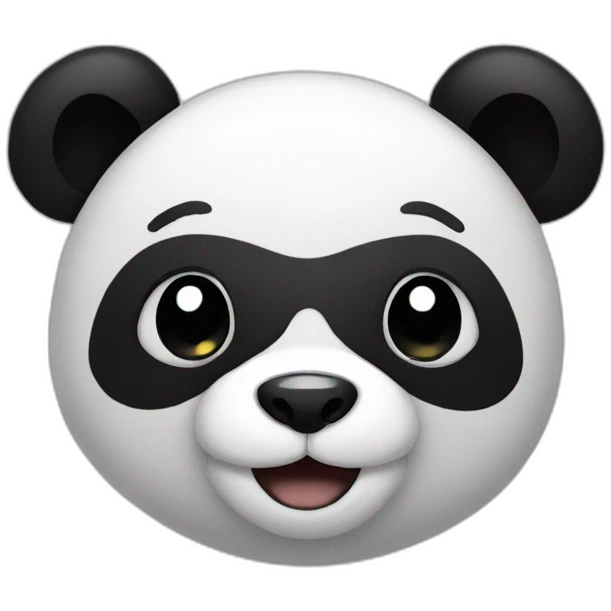 Panda with black and white switched emoji