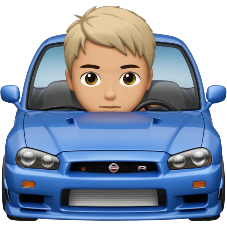 💇 driving His Nissan Skyline R34 Gtr  emoji