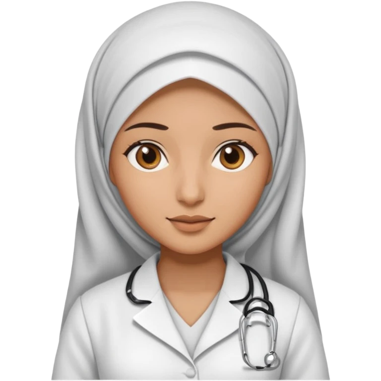 hijab doctor in white dress emoji