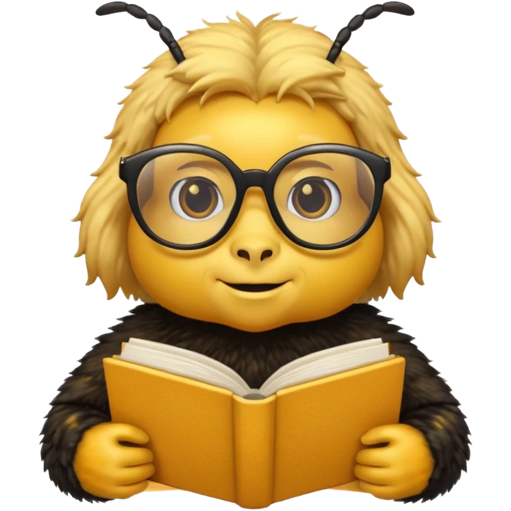 bee with professor emoji