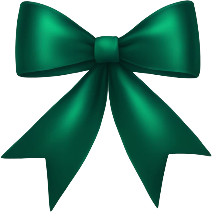 Dark green bow emoji