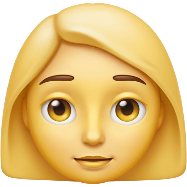 Generate a high-quality iPhone-style emoji of a face with yellow cream applied under the eyes, realistic shading, smooth gradient colors, rounded and cute 3D cartoon style, subtle facial expres
 emoji