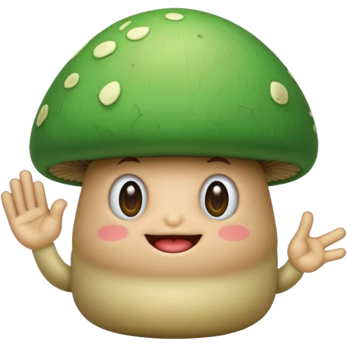 green mushroom flipping you off emoji
