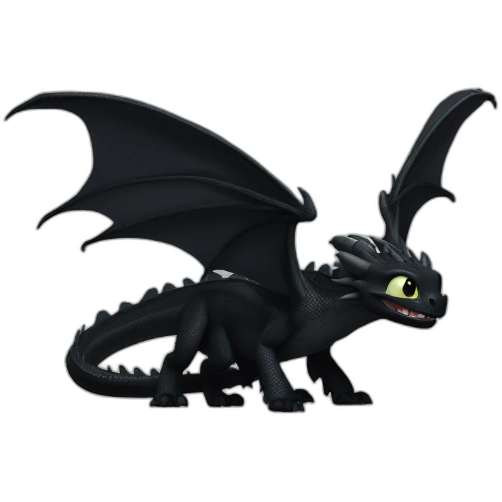 Dragón negro furia nocturna how to train your dragon emoji