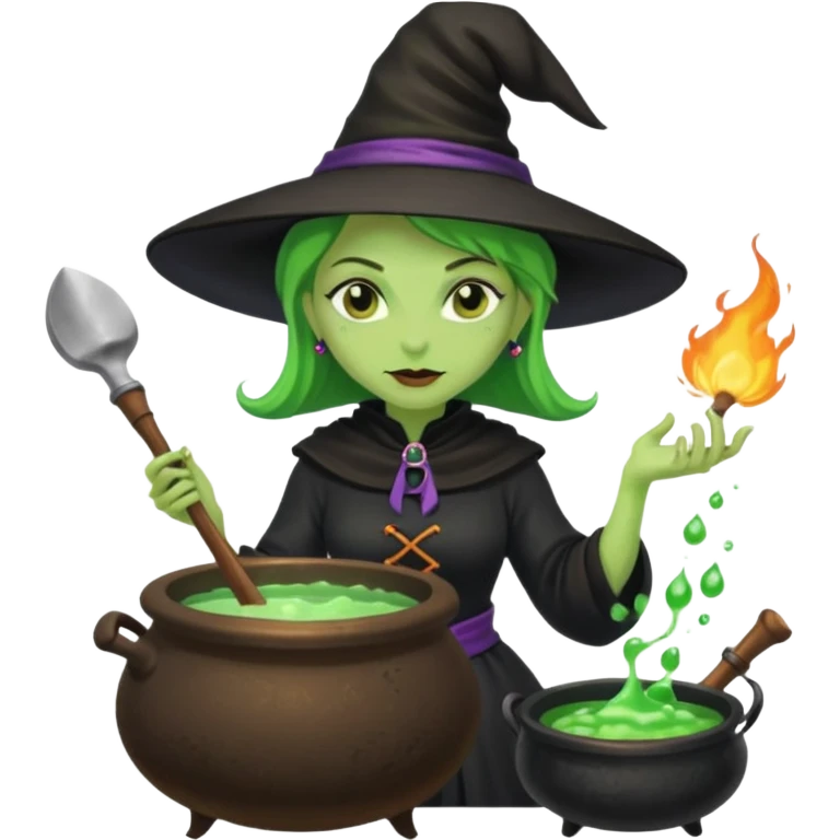 green witch cooking potion emoji