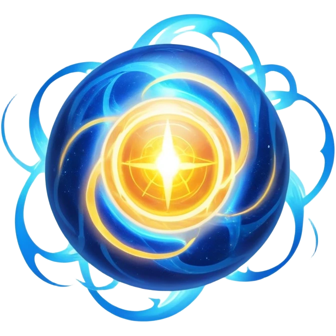 glowing energy orb with cosmic swirls, sci-fi space power source emoji