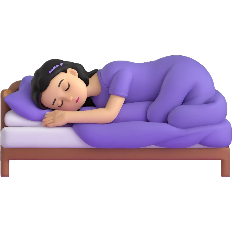 girl sleeping peacefully with Z symbols representing snoring emoji