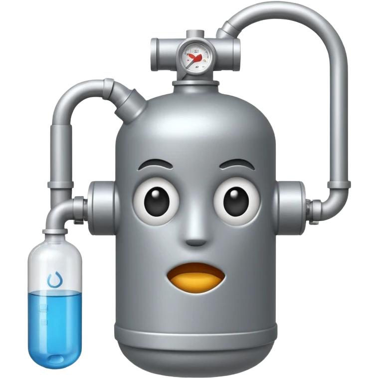 oxygen tank with face emoji