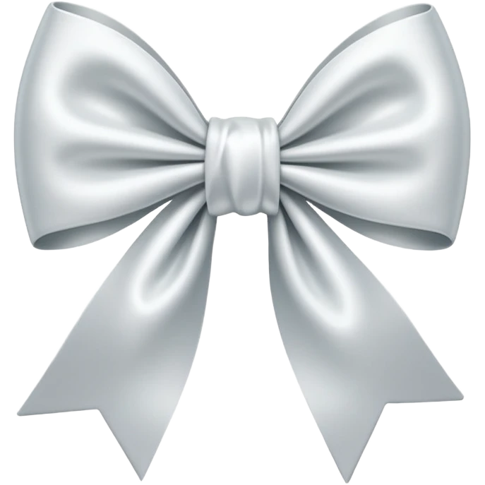 white satin bow emoji
