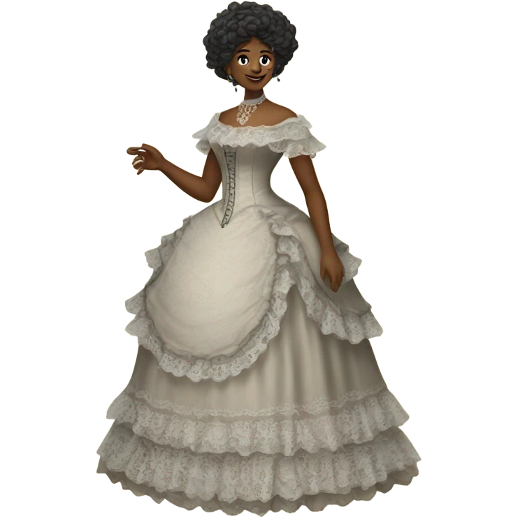 galora in Victorian dress elegant, full body emoji