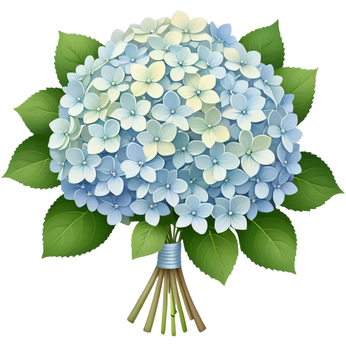 Bouquet of Pale milky hydrangeas emoji