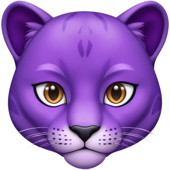 Purple Panther face turned to the slight right emoji