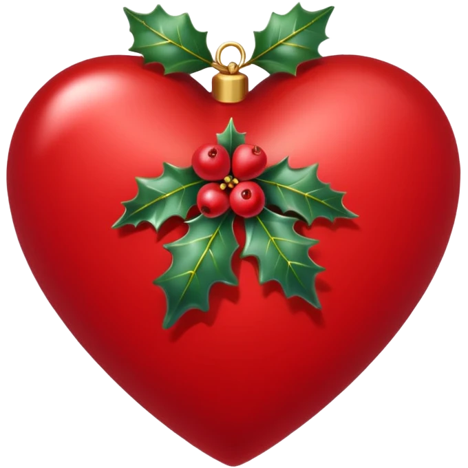 Heart in Christmas style emoji