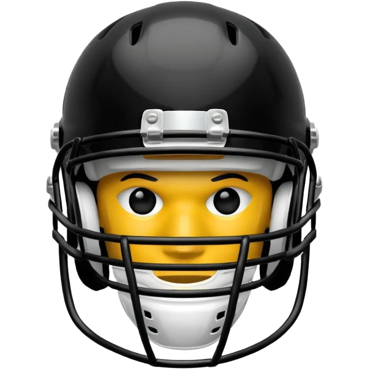 College football player helmet in black color emoji