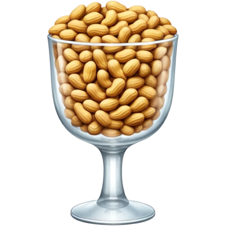a crystal goblet filled with peanuts emoji