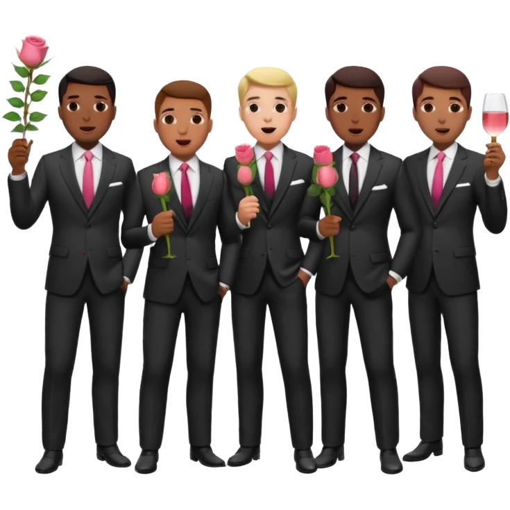 Create emoji but must be men that holding rosé stem in his mouth emoji