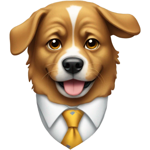 Dog with a tie emoji