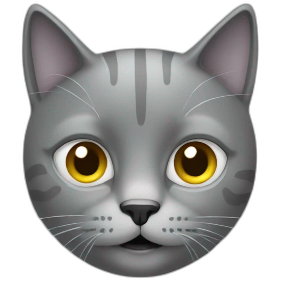 Un chat gris emoji
