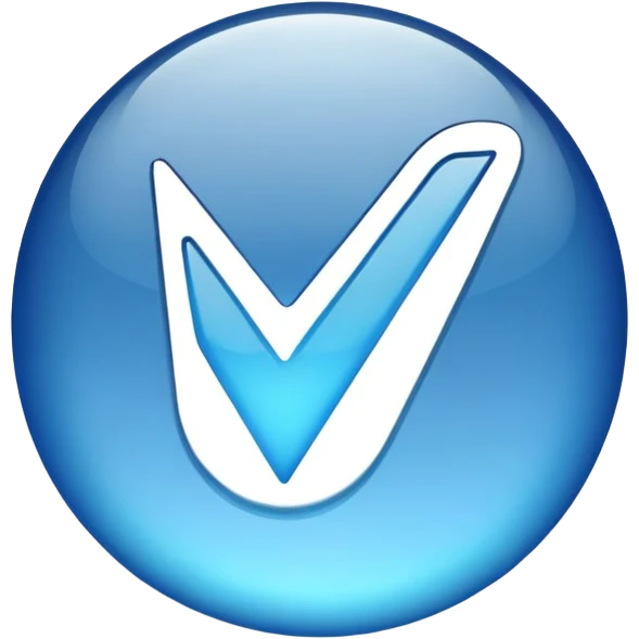 Blue tick emoji