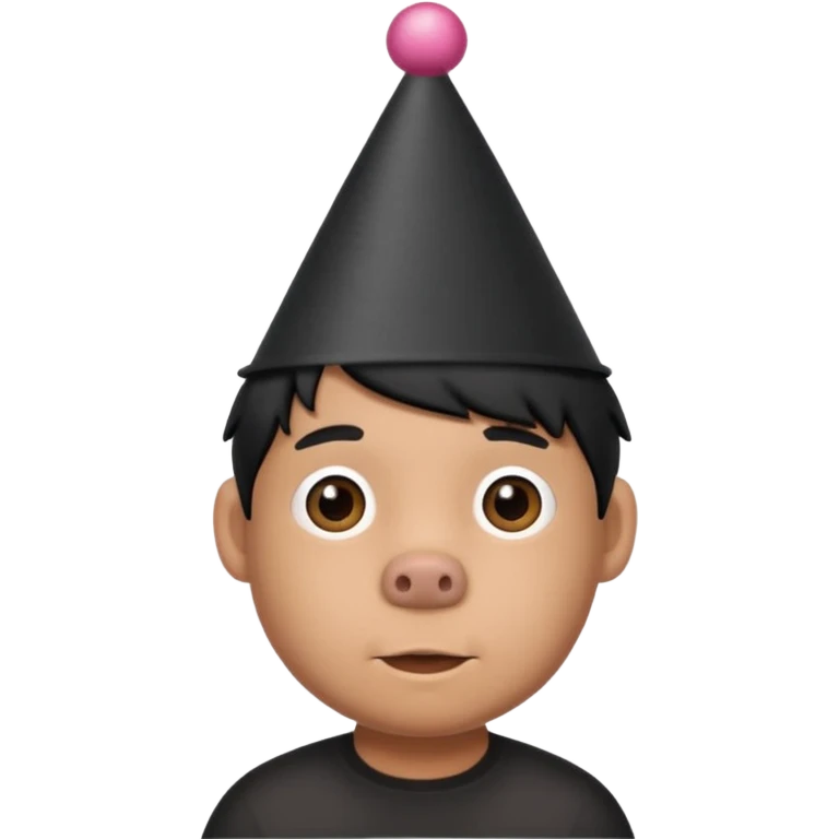 black pig party hat human body emoji