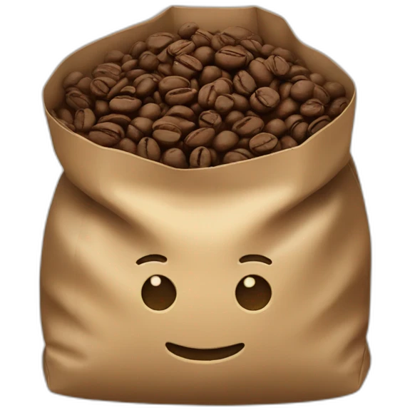 bag and coffee beans emoji