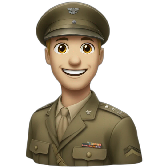 ww2 realistic style smile emoji