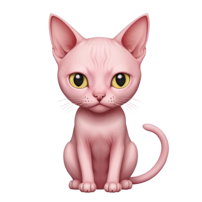 Hairless cat sitting emoji