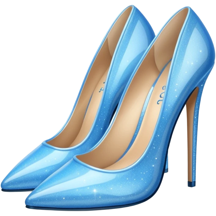 Blue heels like cindrella emoji