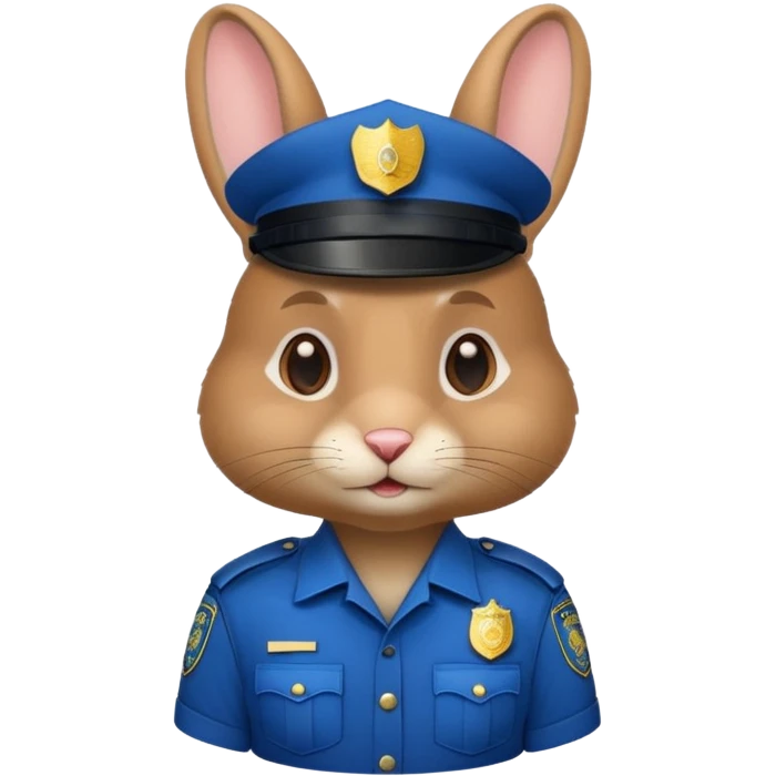 rabbit in police uniform emoji