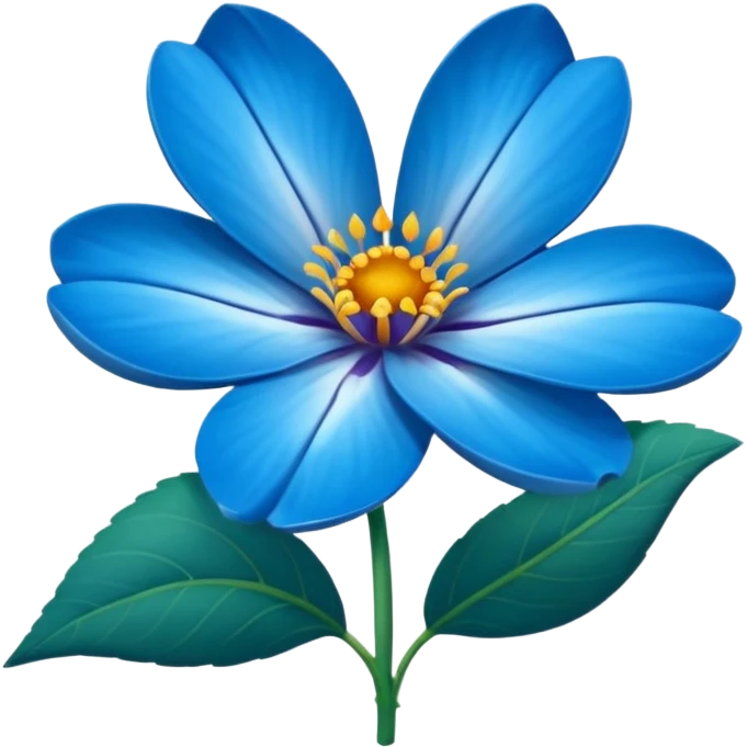 Una flor azul emoji