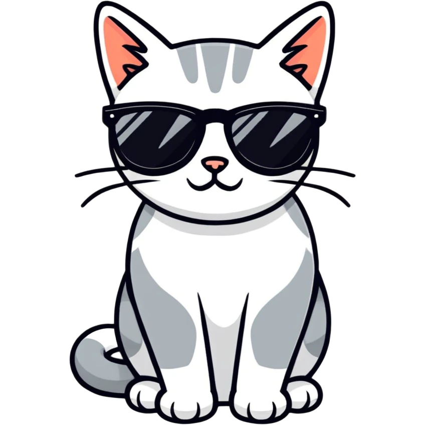Cat with sunglasses emoji