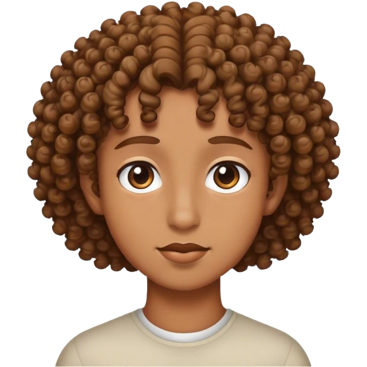 Curly hair person emoji
