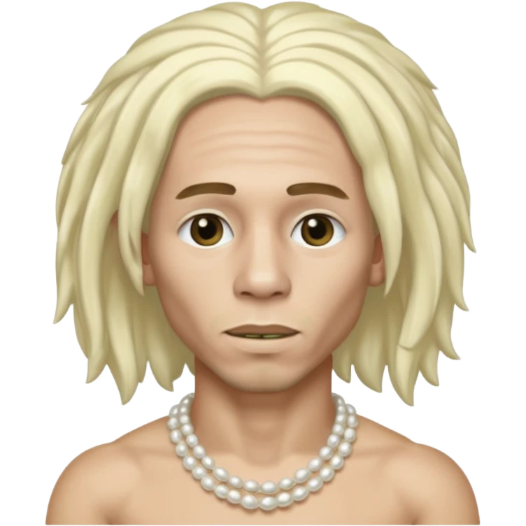  Male bob marley inspired hair platinum blonde with pearls makeup emoji
