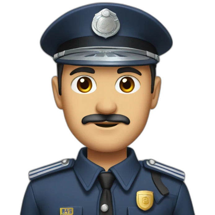 Kaslı polis emoji