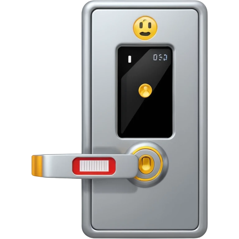Electronic Door Lock System with card insert only screen no key hole emoji