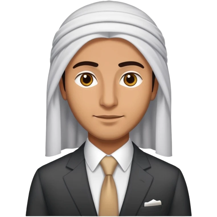 Homme d’origine arabe avec costume emoji